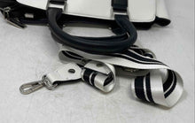 Load image into Gallery viewer, Steve Madden Womens White Black Leather Detachable Crossbody Strap Satchel Bag