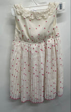 Load image into Gallery viewer, Blueberi Boulevard Girls White Pink Polka Dot Pleated A-Line Dress Size 3T