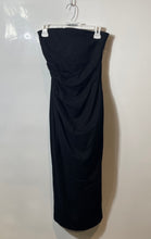Load image into Gallery viewer, Forever 21 Womens Black Strapless Ruched Back Zip Bodycon Dress Size Small