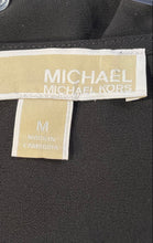 Load image into Gallery viewer, Michael Kors Womens Black Long Sleeve Smocked Waist Fit & Flare Dress Size M