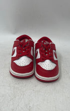 Load image into Gallery viewer, Nike Kids Dunk Low FB9107-119 Red White Slip-On Low Top Sneaker Shoes Size 6C