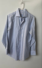 Load image into Gallery viewer, Brooks Brothers Mens Blue Striped Slim Fit Long Sleeve Dress Shirt Size 15-2/3