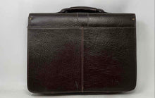 Load image into Gallery viewer, Cavezzale Unisex Brown Leather Pen And Pencil Holder Top Handle Flap Briefcase