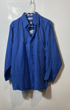 Load image into Gallery viewer, Van Heusen Mens Blue Striped Long Sleeve Dress Shirt Size Large