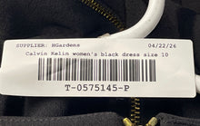 Load image into Gallery viewer, Calvin Klein Womens Black 3/4 Bell Sleeve Boat Neck Sheath Dress Size 10