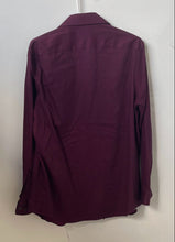 Load image into Gallery viewer, Michael Kors Mens Burgundy Airsoft Stretch Regular Fit Dress Shirt Size Medium