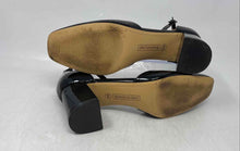 Load image into Gallery viewer, Bandolino Womens Lets Add Black Leather Square Toe Ankle Strap Heels Size 8.5M