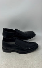 Load image into Gallery viewer, Skechers Mens 64214 Black Leather Square Toe Slip-On Loafer Shoes Size 6.5