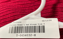 Load image into Gallery viewer, Express Womens Red Short Sleeve Crew Neck Pullover Blouse Top Size Small