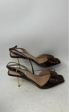 Load image into Gallery viewer, Steve Madden Womens Meshee Brown Black Animal Print Ankle Strap Sandals Sz 9.5M