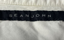 Load image into Gallery viewer, Sean John Mens White Cotton Short Sleeve Front Pockets Button-Up Shirt Size M