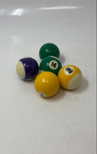 Load image into Gallery viewer, Billiard Pool Ball 5 Pcs Mixed Replacement Solid Stripe Yellow Green Purple