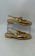 Load image into Gallery viewer, Franco Sarto Womens Destin Gold-Tone Square Toe Slingback Flats Size 5M