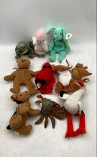 Load image into Gallery viewer, Lot Of 10 Pcs Ty Beanie Babies Multicolor Stuffed Animals Mini Toys Collection