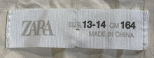 Load image into Gallery viewer, Zara Girls Beige Side Cut-Outs Sleeveless Collared Shirt Dress Size 13-14