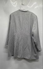 Load image into Gallery viewer, Calvin Klein Womens Light Gray Pinstripe Long Sleeve Open-Front Blazer Size 22W