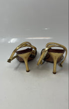 Load image into Gallery viewer, BCBGMAXAZRIA Womens Brown Yellow Open Toe Buckle Slingback Sandal Size 7.5 B