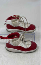 Load image into Gallery viewer, Nike Unisex Baby Air Jordan 11 378040-116 White Red Lace-Up Sneaker Shoes Sz 8C