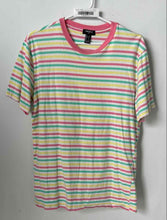 Load image into Gallery viewer, Forever 21 Mens Multicolor Striped Cotton Crew Neck Pullover T-Shirt Size Small