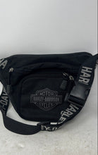 Load image into Gallery viewer, Harley-Davidson Unisex Black Front Zip Pocket Adjustable Strap Belt Bag