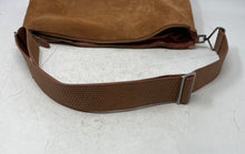 Load image into Gallery viewer, Velez Womens Brown Leather Adjustable Strap Pockets Zip Top Lined Shoulder Bag