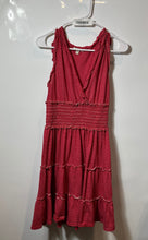 Load image into Gallery viewer, Max Studio Womens Red White Striped Sleeveless Tiered A-Line Dress Size XS