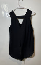 Load image into Gallery viewer, Express Womens Black V-Neck Sleeveless Back Slit Blouse Top Size Small