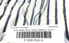 Load image into Gallery viewer, Guess Womens White Black Striped Sleeveless V-Neck Mini Dress Size Large