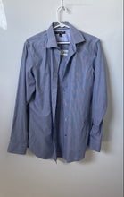 Load image into Gallery viewer, Banana Republic Mens Blue Printed Cotton Non-Iron Slim Fit Button-Up Shirt Sz S