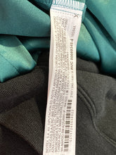 Load image into Gallery viewer, Zara Womens Green Satin Spaghetti Strap Square Neck Slit Slip Dress Size Small