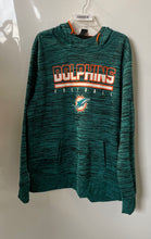 Load image into Gallery viewer, NFL Team Apparel Mens Aqua Miami Dolphins Long Sleeve Pockets Hoodie Size XXL