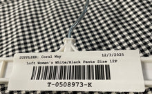 Load image into Gallery viewer, Loft Womens White Black Check Flat Front Straight Leg Dress Pants Sz 12P w/ Tags