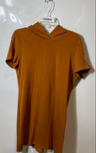 Load image into Gallery viewer, Calvin Klein Womens Brown Short Sleeve Hooded Short T-Shirt Dress Size L