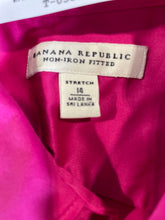 Load image into Gallery viewer, Banana Republic Womens Pink Stretch Non-Iron Fitted Button-Up Shirt Size 14