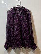 Load image into Gallery viewer, Express Womens Pink Multicolor Abstract Print Long Sleeve Button-Up Shirt Sz XL