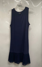 Load image into Gallery viewer, Michael Kors Womens Blue Sleeveless Pleated Hemline Pullover Tank Dress Size M