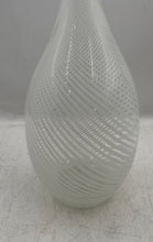 Load image into Gallery viewer, White Glass Striped Handmade Home Decorative Collectible Bottle Vase