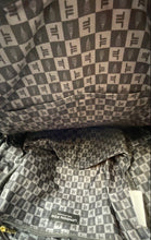 Load image into Gallery viewer, London Fog Unisex Gray & Black Leather Trim Adjustable Strap Zip Luxury Backpack