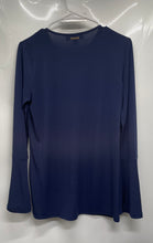 Load image into Gallery viewer, Michael Kors Womens Blue Eyelet Long Sleeve Blouse Top Size Small