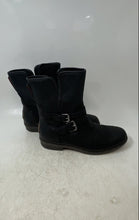 Load image into Gallery viewer, UGG Womens KB8 1008439 Black Leather Round Toe Side Zip Waterproof Boots Size 8
