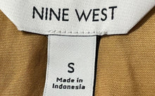 Load image into Gallery viewer, Nine West Womens Brown Cap Sleeve Easy Lapel Collared Button-Up Shirt Size Small
