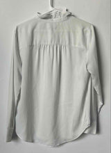 Load image into Gallery viewer, Ann Taylor Womens White Long Sleeve Ruffle Button Front Blouse Top Size Medium