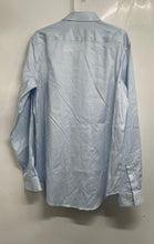 Load image into Gallery viewer, Kenneth Cole Mens Blue White Awearness Slim Fit Stretch Non-Iron Dress Shirt L