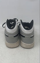 Load image into Gallery viewer, Nike Kids Air Jordan 1 Mid Gray White Leather Lace-Up Sneaker Shoes Size 5.5