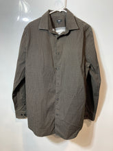 Load image into Gallery viewer, Express 1MX Mens Gray Printed Slim Fit Long Sleeve Button-Up Shirt Size Large