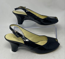 Load image into Gallery viewer, Authentic Bruno Magli Womens DH1516 Black Slingback Heels Size EUR 38 Worn