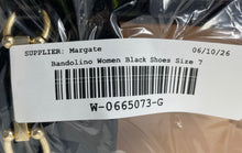 Load image into Gallery viewer, Bandolino Womens Landrys Black Leather Square Toe Block Pump Heels Size 7M