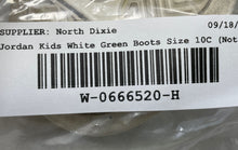 Load image into Gallery viewer, Nike Unisex Kids Air Jordan 13 White Green Sneaker Shoes Size 10C No Laces