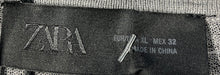 Load image into Gallery viewer, Zara Womens Gray Pink Striped Long Sleeve Polo Pullover Sweater Sz XL With Tags