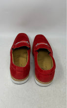 Load image into Gallery viewer, LibertyZeno Kids Rachel Red Velvet Square Toe Slip-On Loafer Shoes Size 6